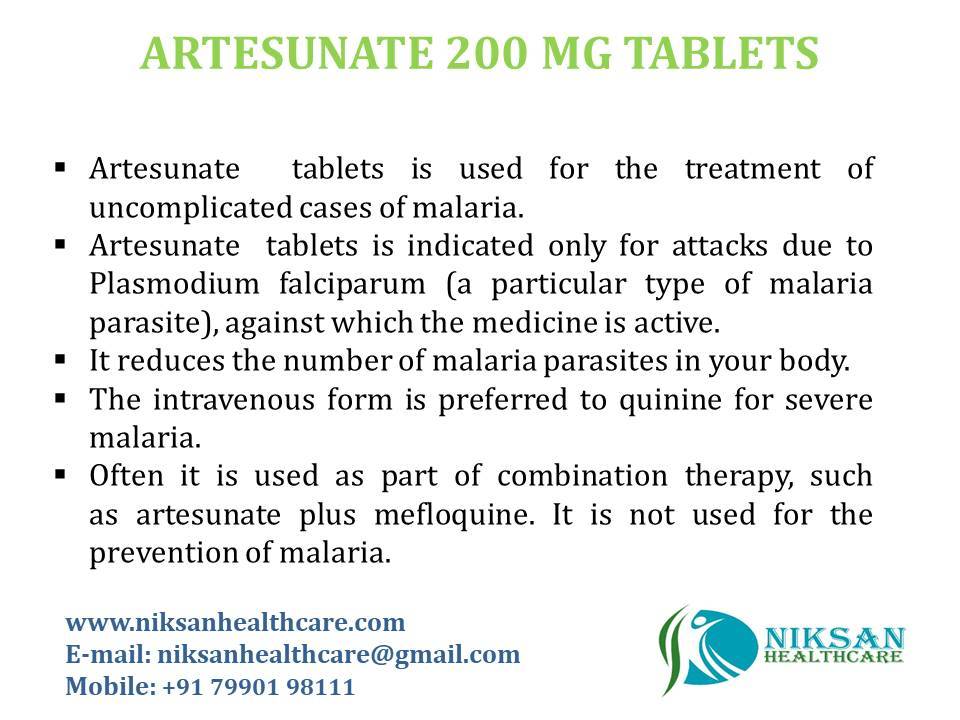 Artesunate 200 Mg Tablets - 200 Mg Dosage | Anti-malaria Treatment, High-quality Pharmaceutical Formulation, Suitable For All, Store In Cool Dry Place