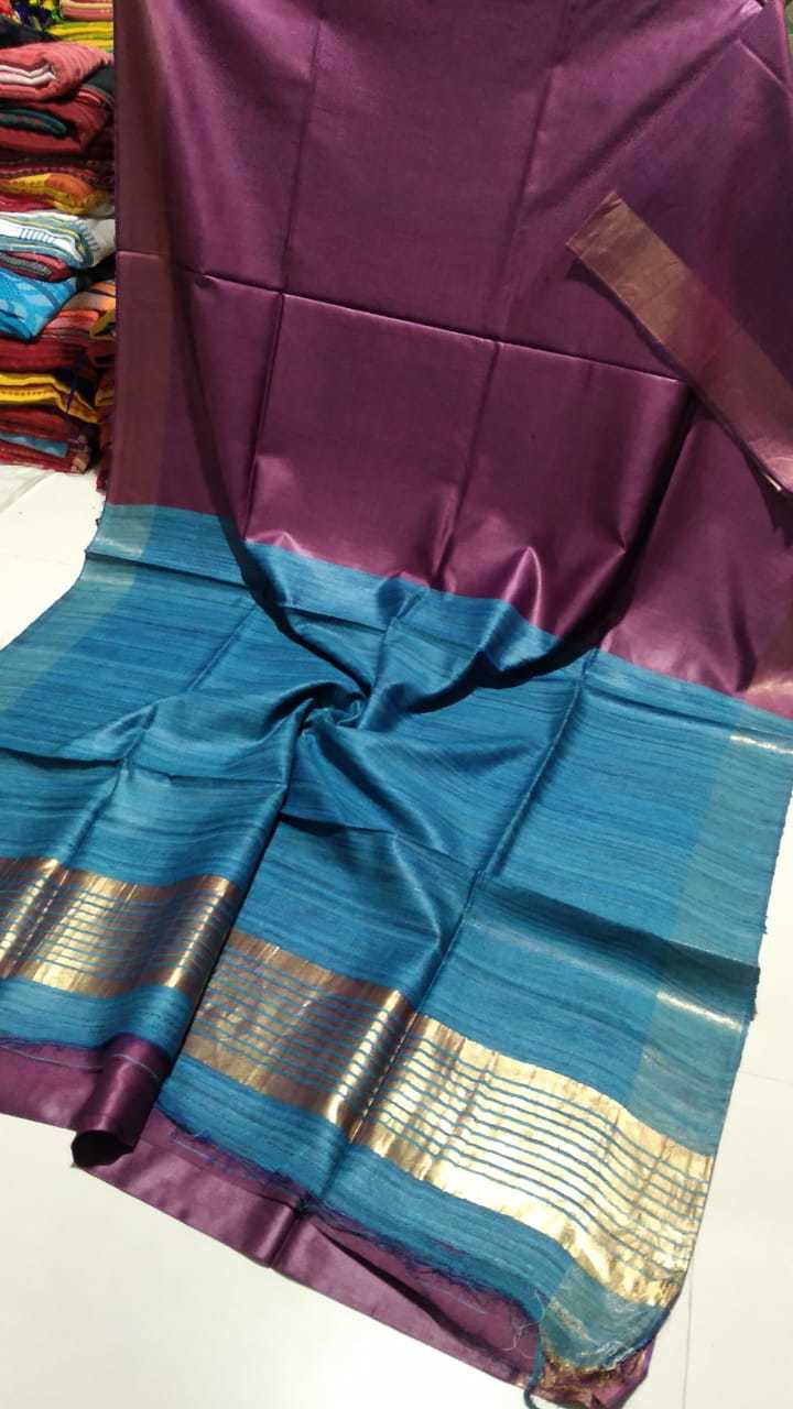 Purple. Ghicha Tossor Silk