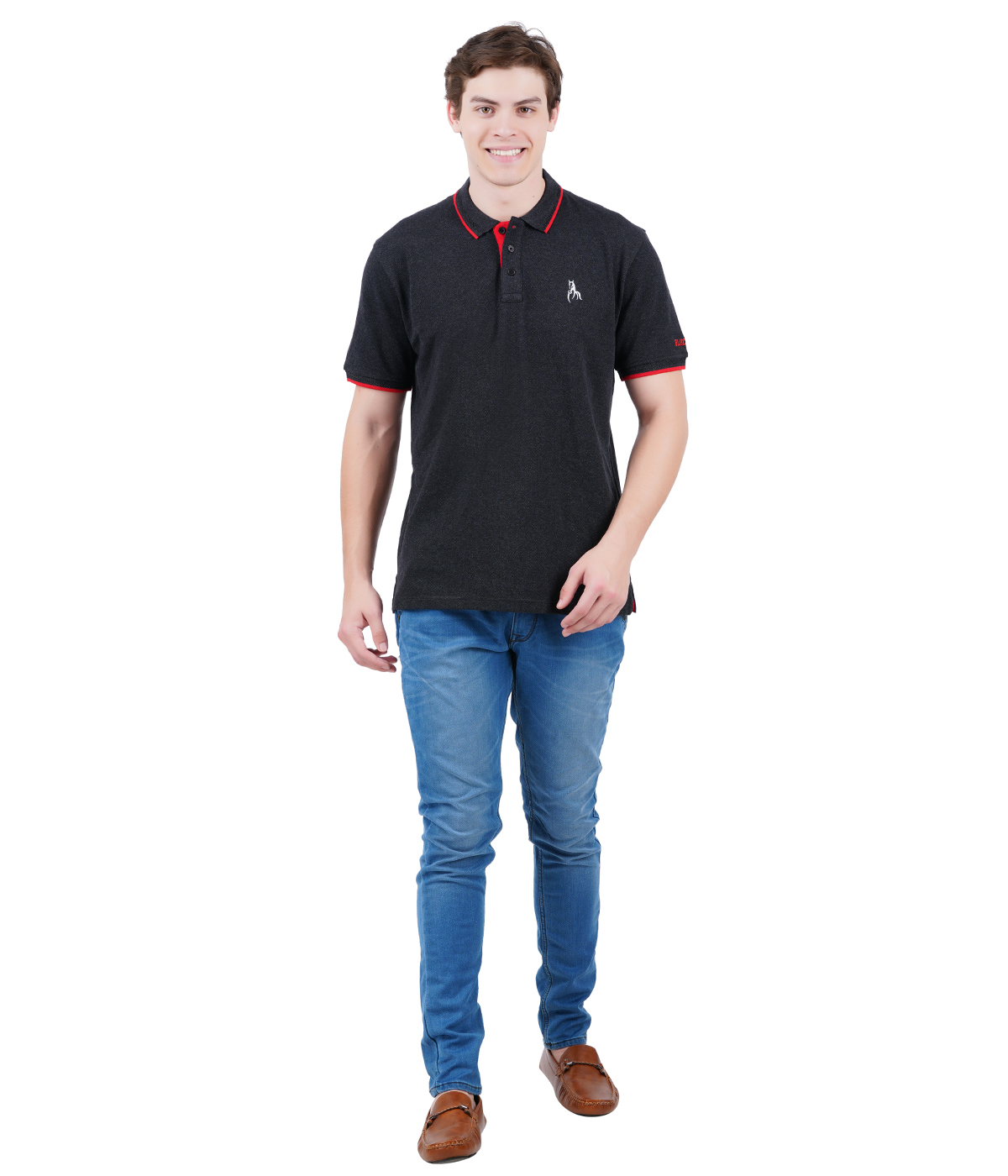 Corporate Polo T Shirt - Cotton Fabric, Short Sleeves , Polo Collar With Embroidered Detailing For Male Professionals