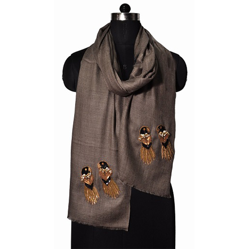 Fine Wool Signature Beaded Stole