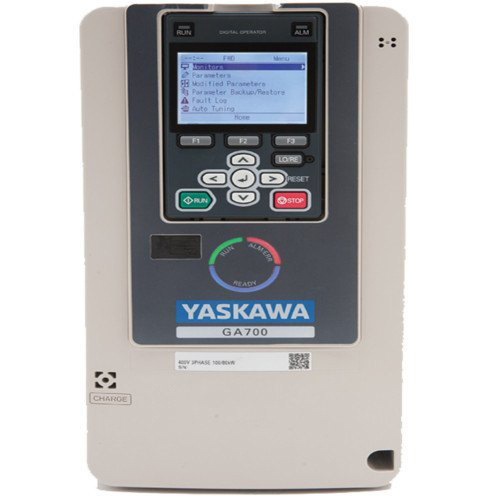 Yaskawa AC Drive - Input Voltage 200-240 VAC, Power Range 0.55-630 kW, Output Frequency 0-590 Hz, IP Rating IP20 | Motor Speed Control for Industrial Applications