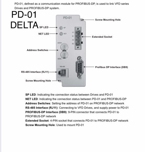 Delta Profibus-Dp Communication Module Usage: Industrial