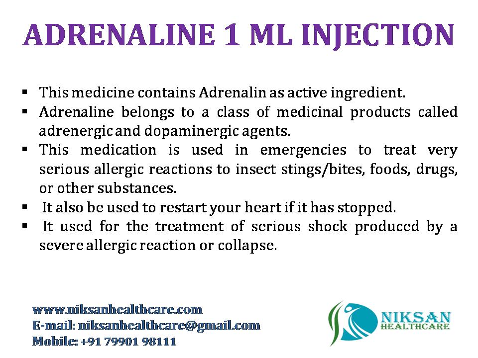 Adrenaline 1 Ml Injection General Medicines