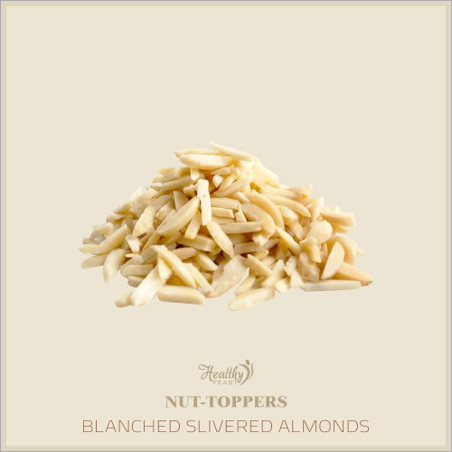 Healthy Feast Blanched Slivered Almonds - Organic Nutrition, 1 Kilogram | Fresh Taste, Ideal for Healthy Snacking