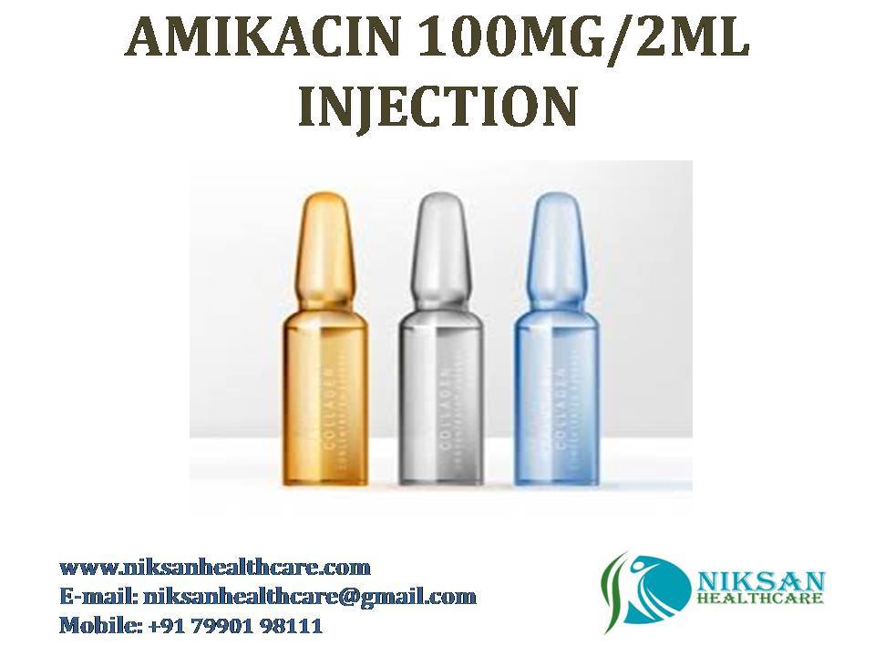 Amikacin Injection - 100mg/2ml Liquid | Aminoglycoside Antibiotic ...