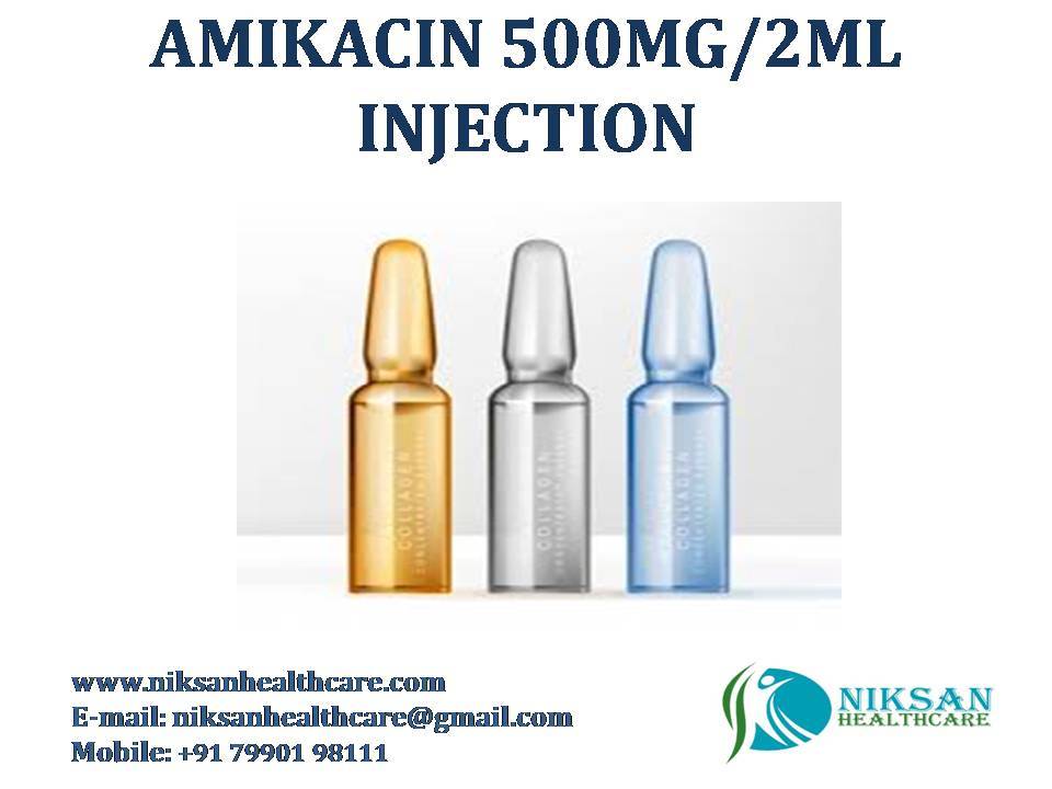 Amikacin Injection - 500mg/2ml Liquid Formulation, Broad-spectrum Aminoglycoside Antibiotic For Serious Bacterial Infections, Safe For All, Store In Cold And Dry Place