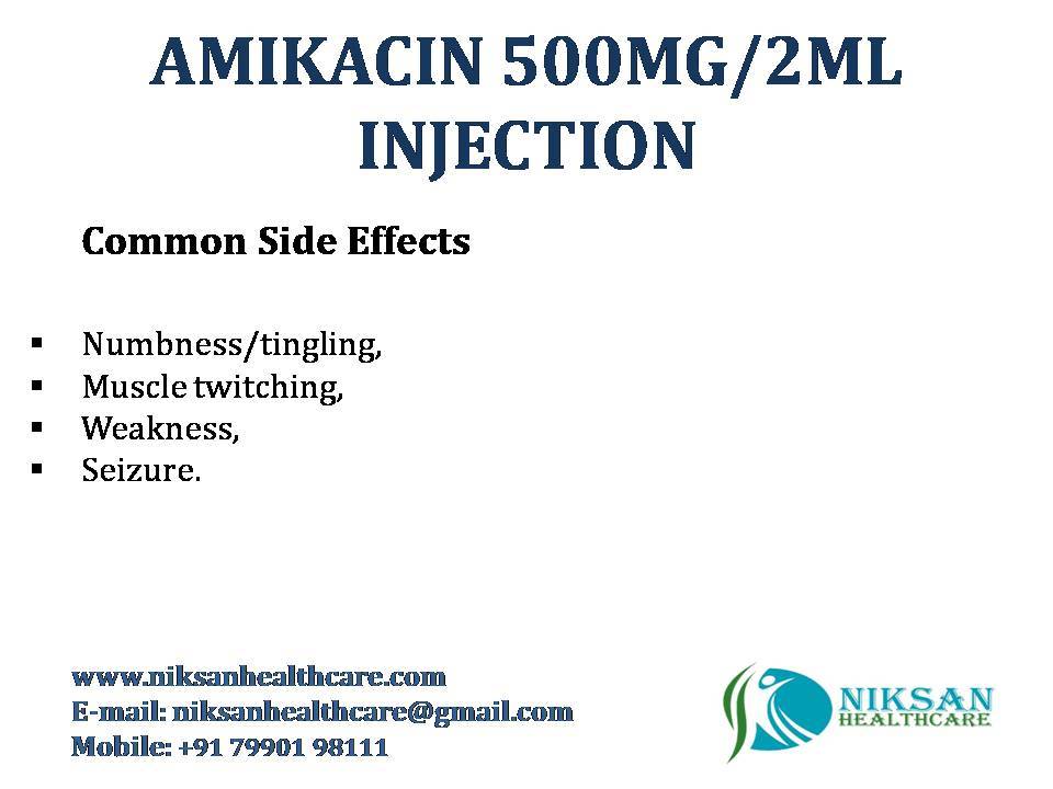 Amikacin Injection - 500mg/2ml Liquid Formulation, Broad-spectrum Aminoglycoside Antibiotic For Serious Bacterial Infections, Safe For All, Store In Cold And Dry Place