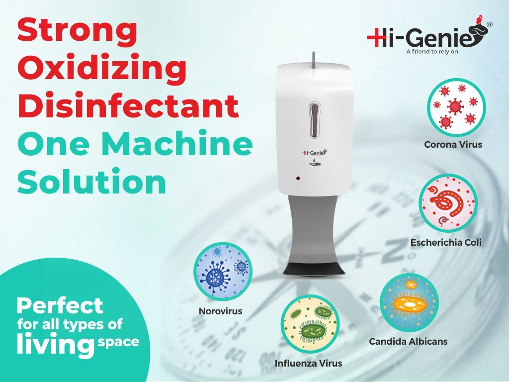 Bulge Touchless Automatic Sanitizer Dispenser - Abs/pom Material, 1000ml Capacity | Automatic Infrared Sensor Technology, Anti-burglar Key Lock, Wall Mounted Kit, White And Gray Color Combination