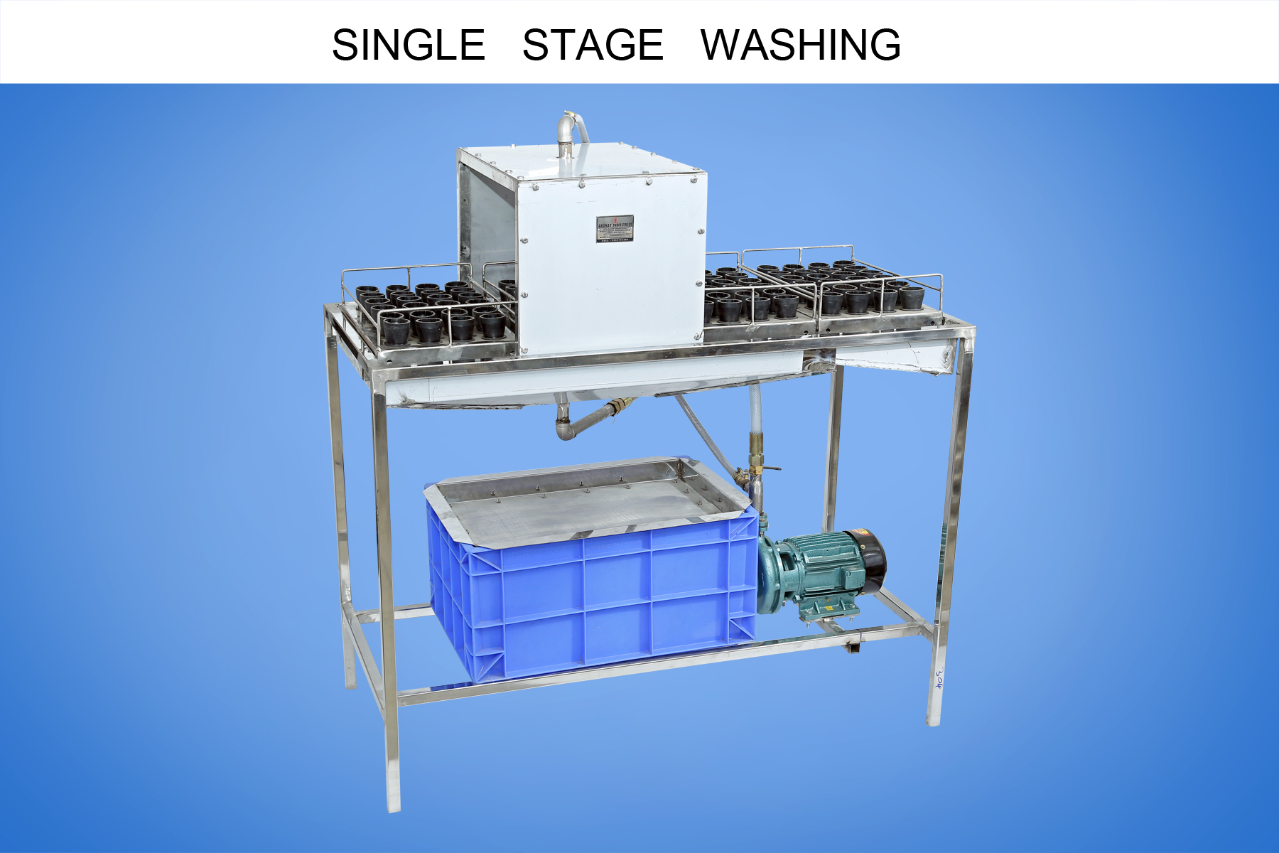Milk Bottle Washing Machine - Sturdy Metal, 4x2x4.5 Feet | 500-700 Liters/day, 230v Electric, Manual Operation, 1-year Warranty