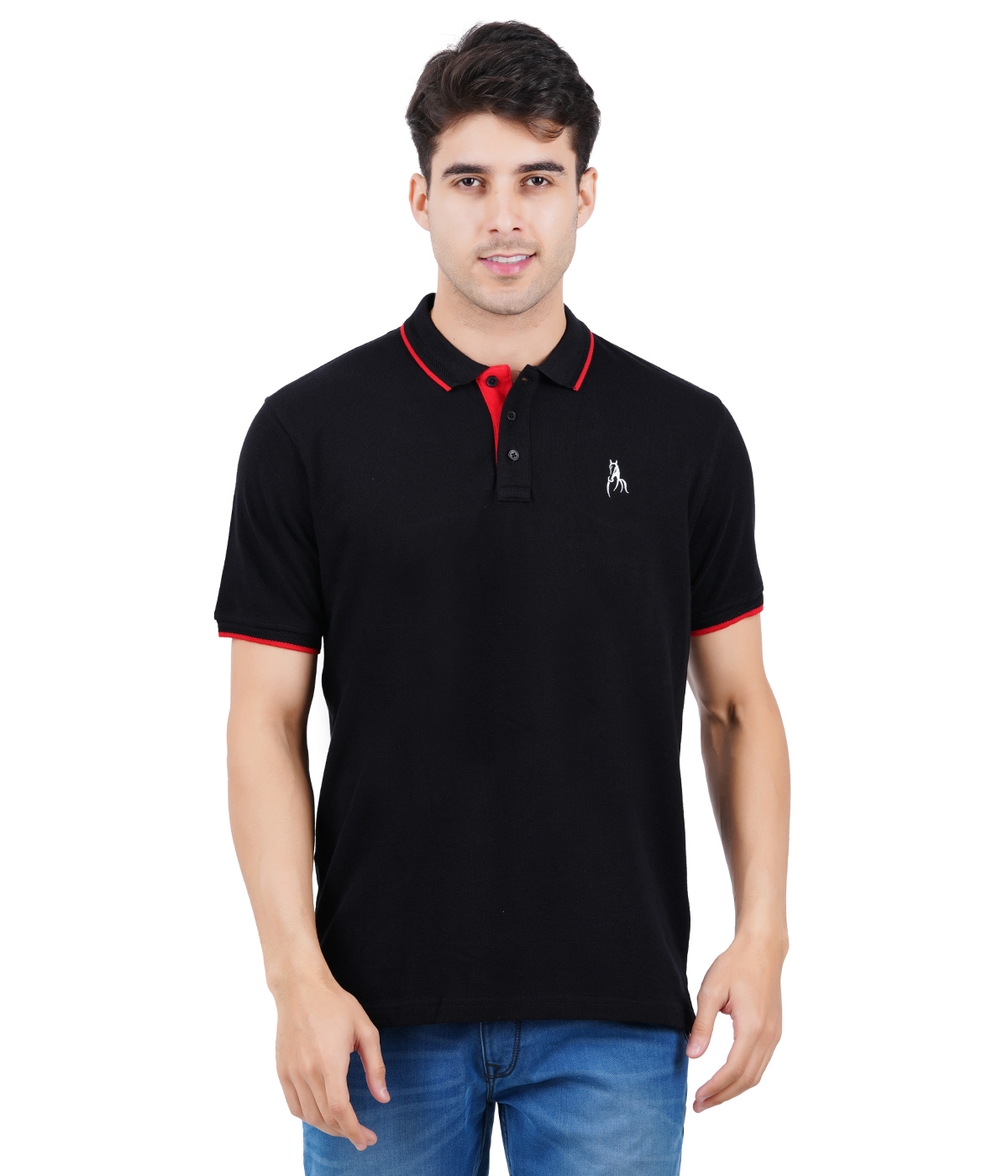 Corporate Polo T Shirt - Cotton Fabric, Short Sleeves , Polo Collar With Embroidered Detailing For Male Professionals