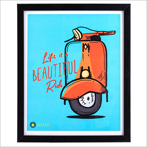 ब्लैक स्कूटर वॉल पेंटिंग