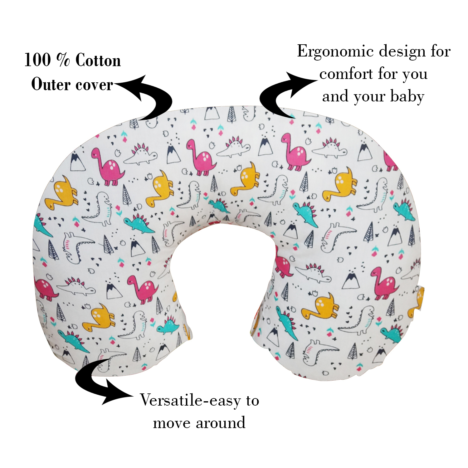 White Multi Functional Nursing Pillow