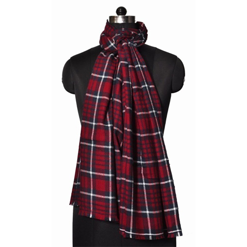 Wool Nylon Check Stole