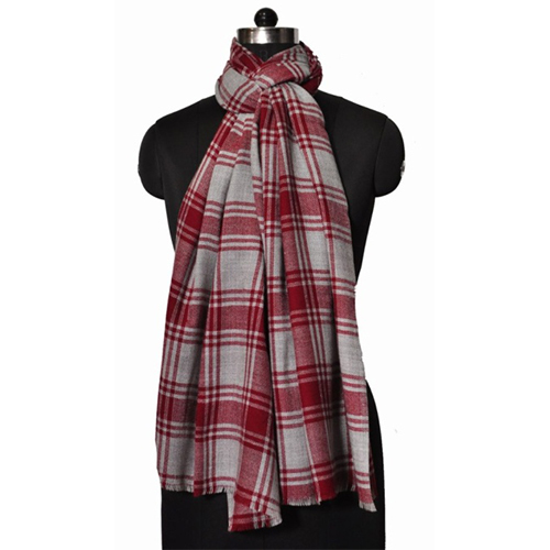 Wool Nylon Check Stole