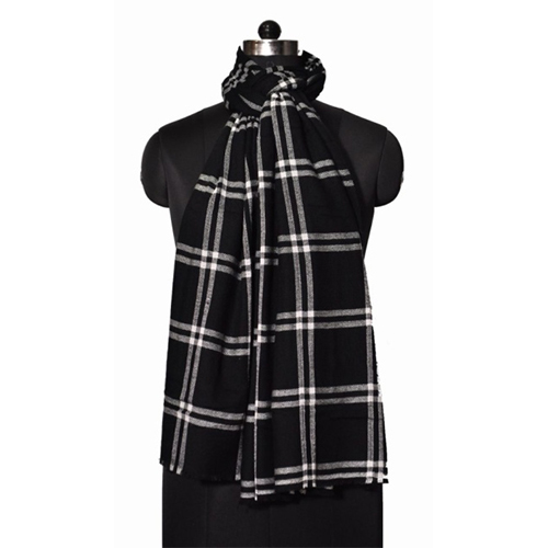 Wool Nylon Check Stole