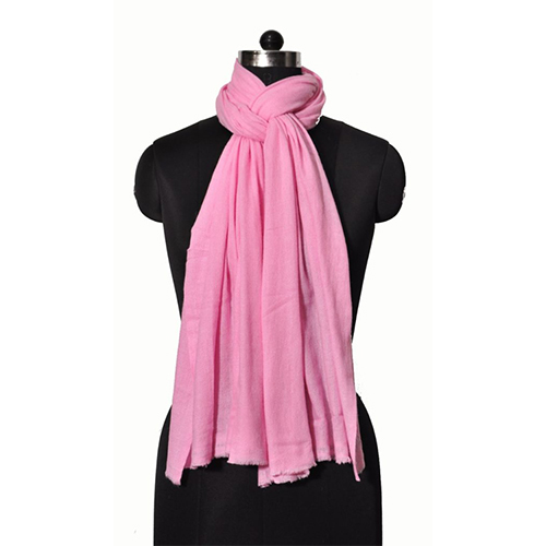 Wool Nylon Single Ply Stole - Wool Nylon, 70x200 Cms, Light Blue, Woven | Soft, Lightweight, Warm, Vibrant, Solid Color