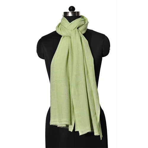 Wool Nylon Single Ply Stole - Wool Nylon, 70x200 Cms, Light Blue, Woven | Soft, Lightweight, Warm, Vibrant, Solid Color