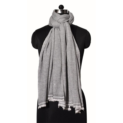 Wool Nylon Two Ply Checks Stole