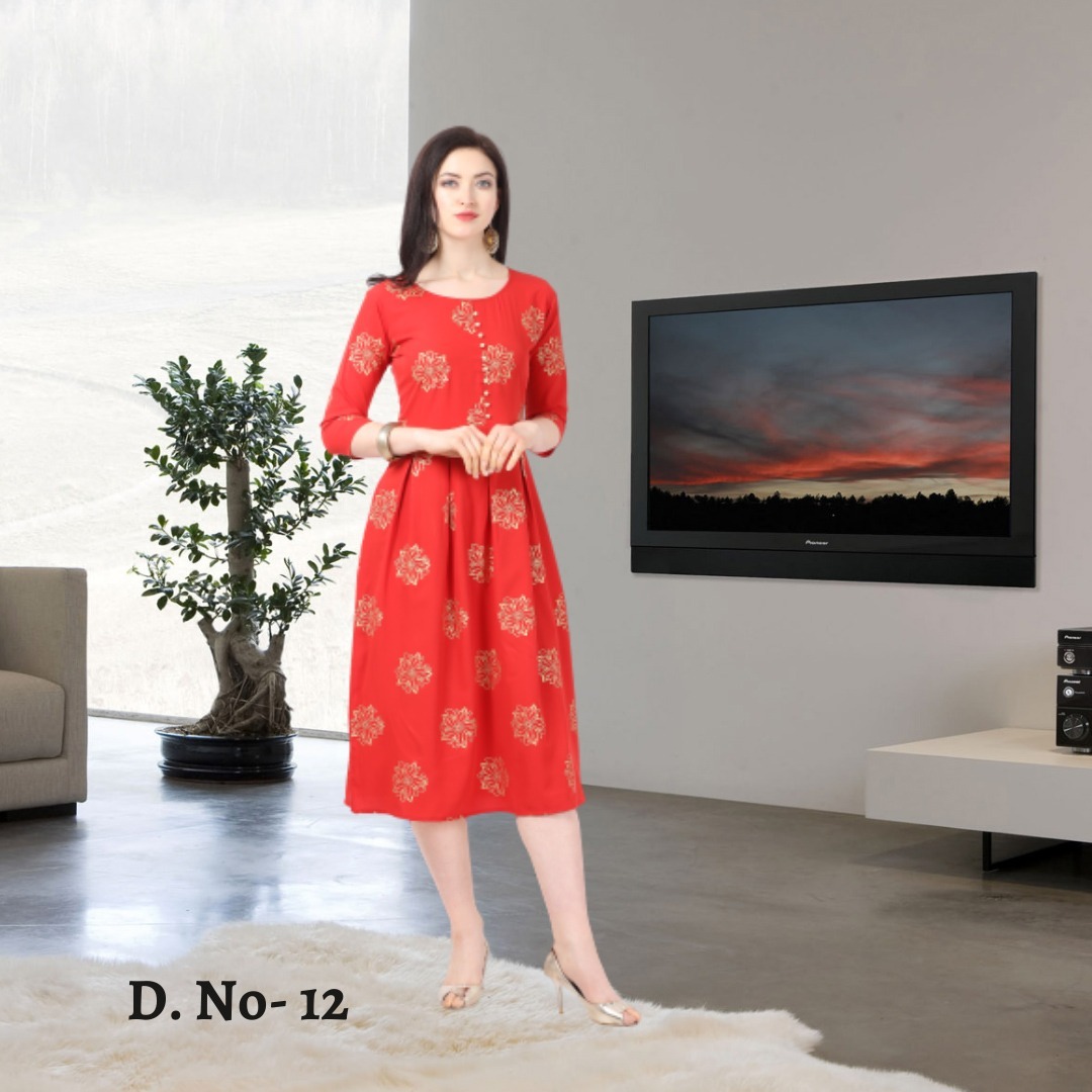 Moscow Vol -1 Heavy American Crep Kurti - Fabric: Heavy American Crep, Sizes: S-xxl, Style: Ethnic & Casual, Features: Quick Dry & Washable, Sleeve: 3-4th