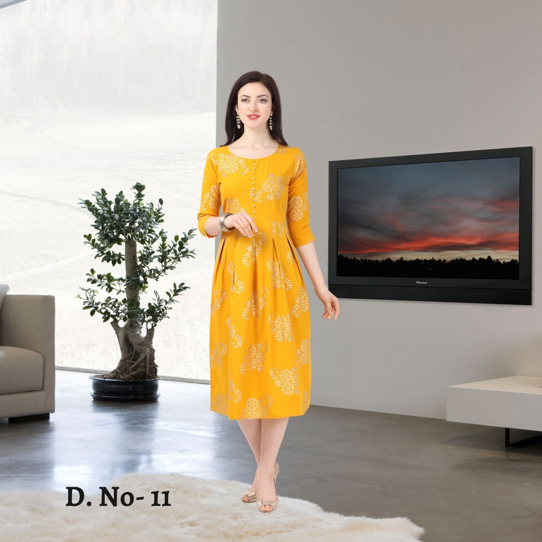 Moscow Vol -1 Heavy American Crep Kurti - Fabric: Heavy American Crep, Sizes: S-xxl, Style: Ethnic & Casual, Features: Quick Dry & Washable, Sleeve: 3-4th
