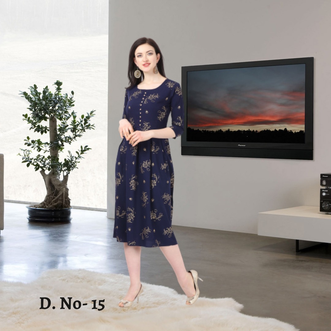 Moscow Vol -1 Heavy American Crep Kurti - Fabric: Heavy American Crep, Sizes: S-xxl, Style: Ethnic & Casual, Features: Quick Dry & Washable, Sleeve: 3-4th