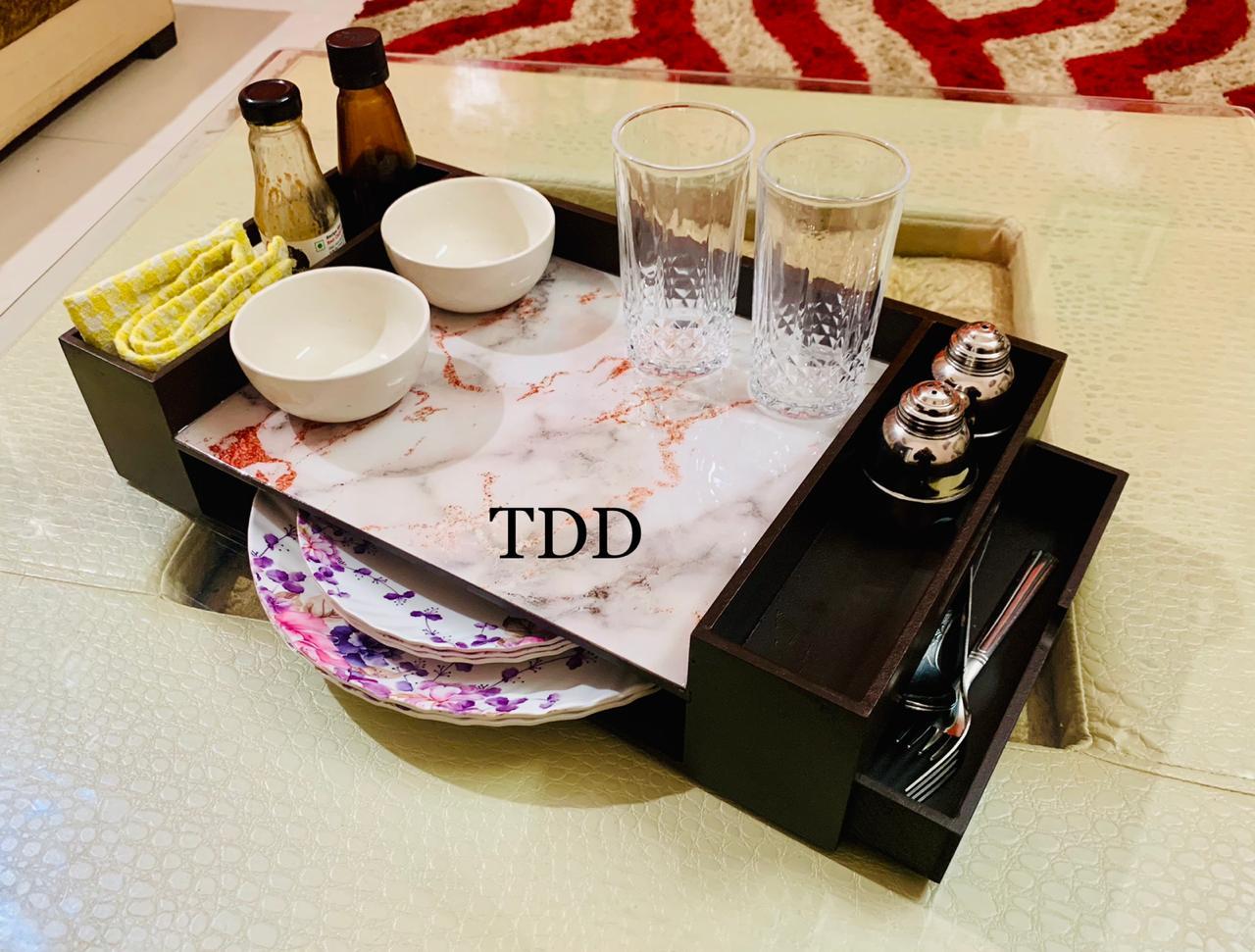 Serving Platter - Elegant Melamine | 14x10 Inches, Lightweight Design - Perfect For Entertaining