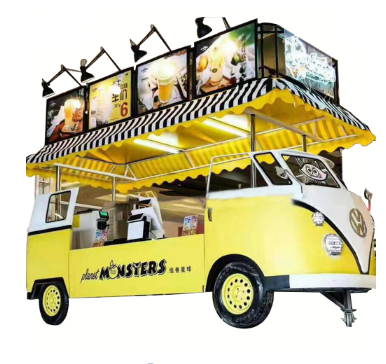 Tricycle Food Truck Trolley Cart Street Kiosk Mobile Caravan Kitchen Food Truck Electric For Sale