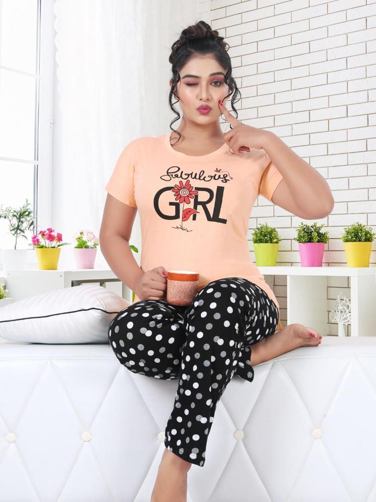 Comfort Nighty Vol 1 Sinker Hojiyari - Sinker Hojiyari Fabric, Sizes M, L, Xl, Xxl | Hand Washable, Printed Texture, Suitable For All Seasons