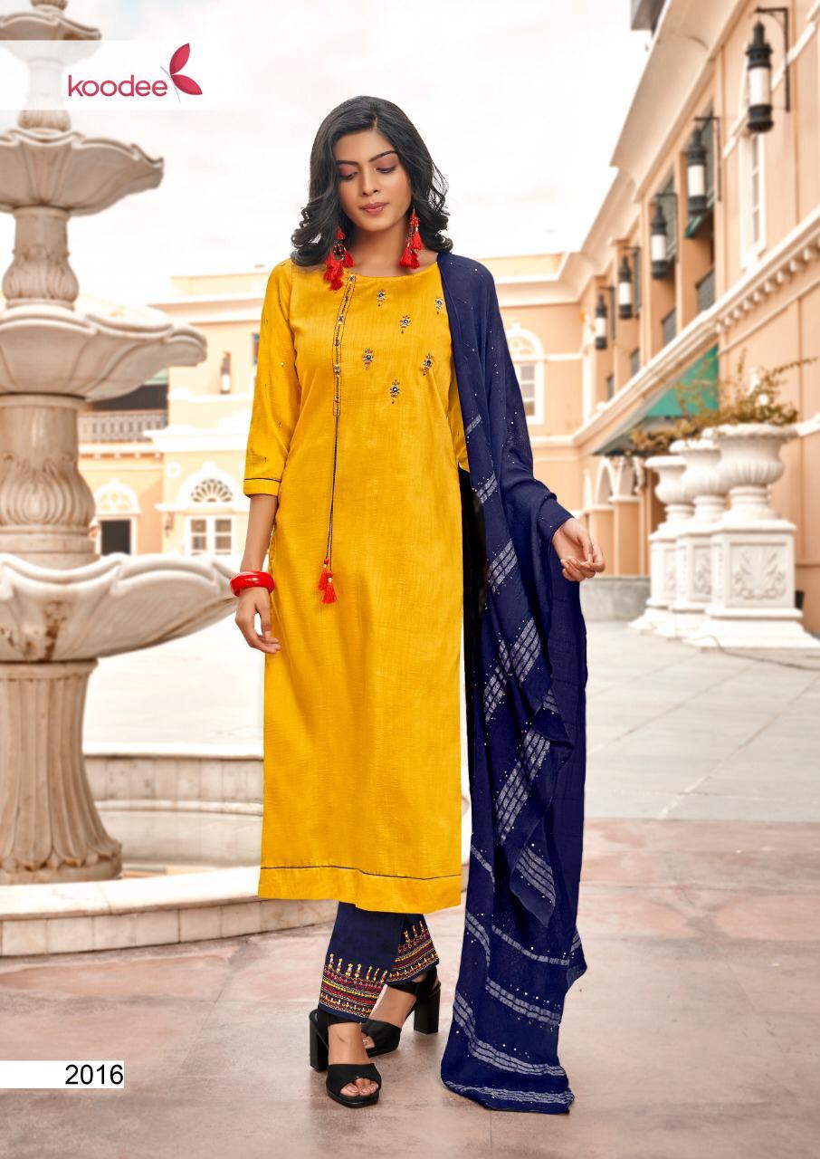 Dry Cleaning Saheli-4 Chinon Slub Kurti With Bottom Dupatta