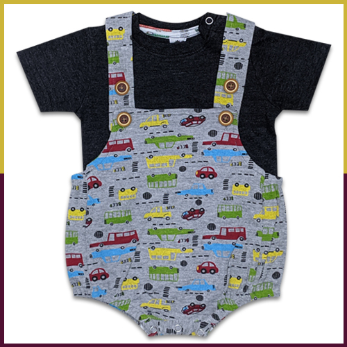 Skw 0154baby Dungaree - Cotton, Customized Size, Black | Anti Uv, Anti Wrinkle, Quick Dry, Trendy Style