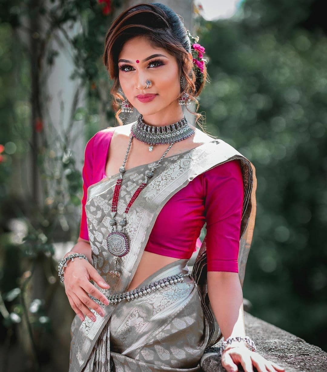 Multi Colour South Indian Beauty