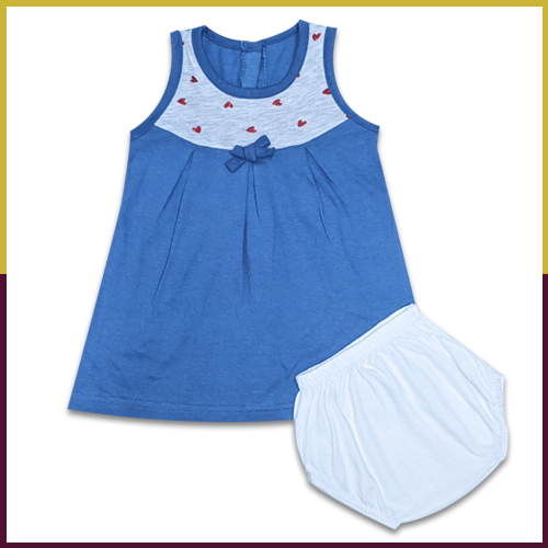 Baby Girl Frock - Cotton, Customized Size, Pink | Trendy Sleeveless Design, Anti-uv, Quick Dry, Washable, No Fade