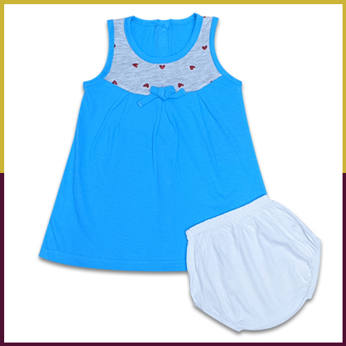 Baby Girl Frock - Cotton, Customized Size, Pink | Trendy Sleeveless Design, Anti-uv, Quick Dry, Washable, No Fade