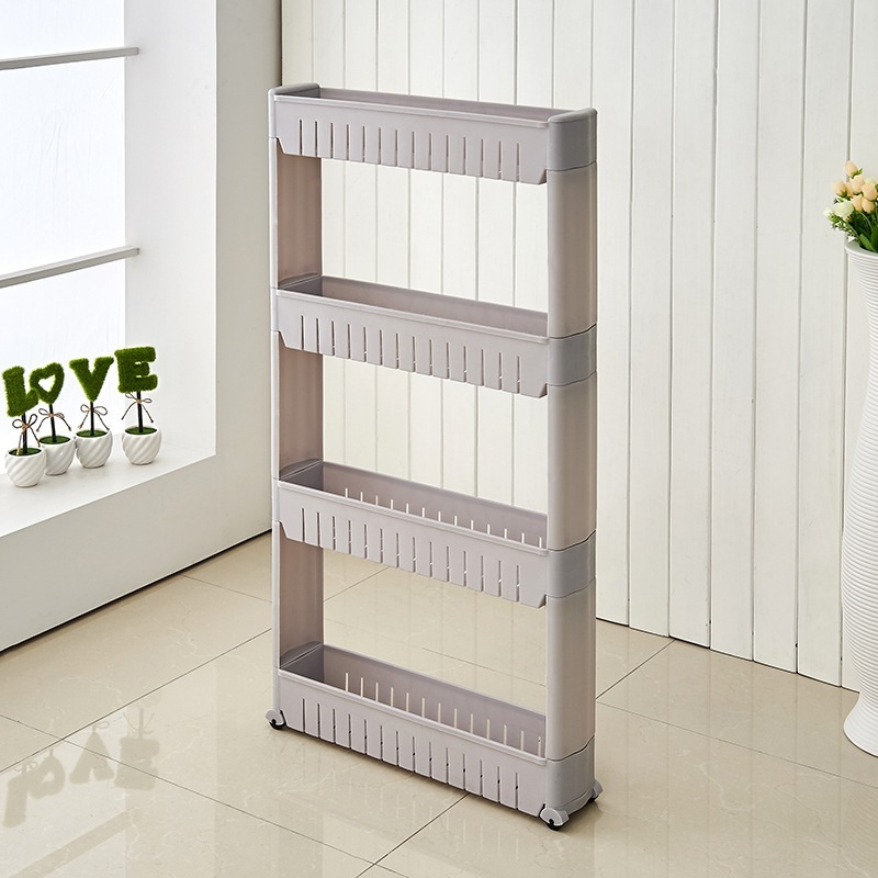 Plastic 4 Tier Kitchen Rack (Grey)
