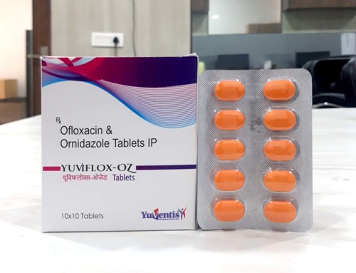 Ofloxacin I.P 200 mg + Ornidazole I.P 500 mg  (Blister)