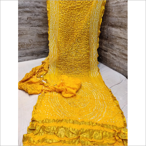 Yellow Ladies Bandhej Saree