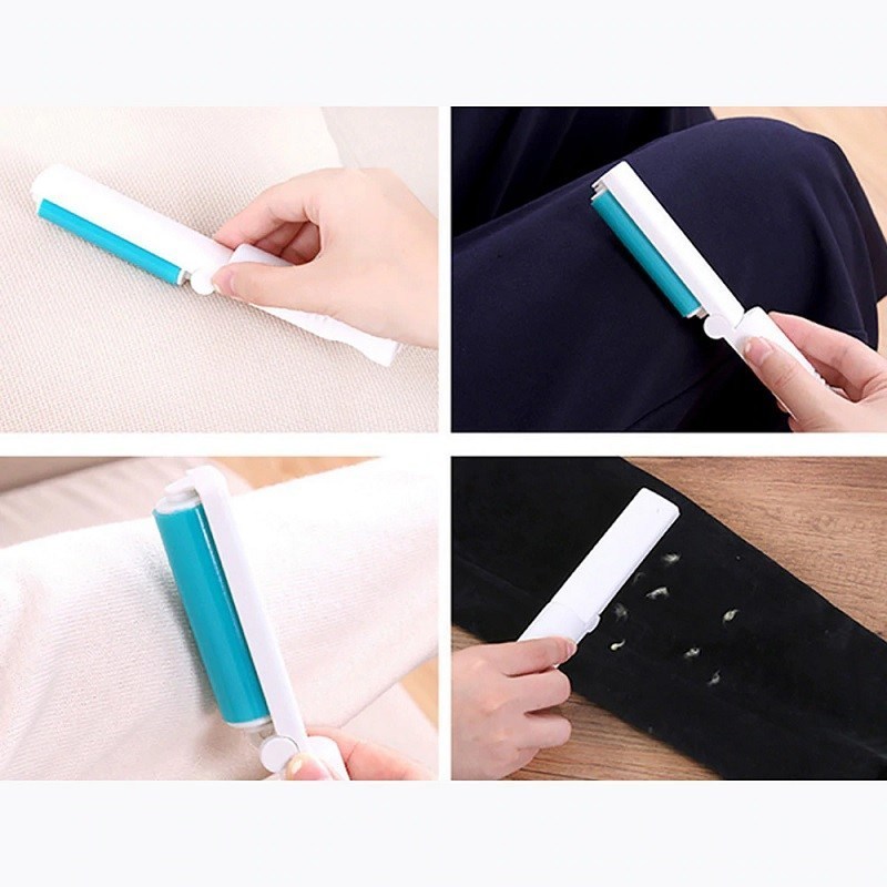 2 Pcs Washable Lint Remover - Plastic + Trp, 9.5 X 2.8 X 2.8 Cm , Random Color, Lightweight At 30 Grams, Ideal For All Lint Removal Needs