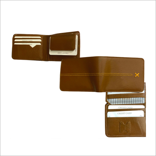Mens Fancy Wallet - Leather, Different Sizes Available, Modern Design, Brown Color, Foldable Structure