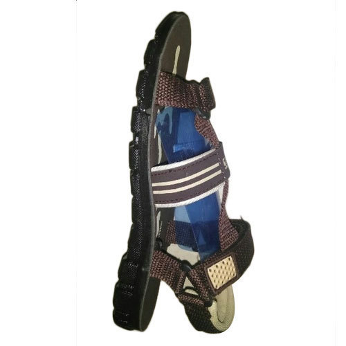 Mens Sandals - Artificial Leather, Size 6-9, Brown Color | Velcro Strap Closure, Flat Heel, Suitable for Casual Summer Wear