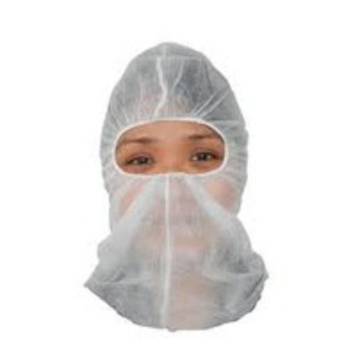 White Disposable Hood Cap