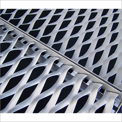 Expanded Metal Wire Mesh - Steel, 4ft X 8ft Sheet Size | Galvanized Finish, 1/2 Inch Mesh Size, Silver Color, Durable And Low Maintenance