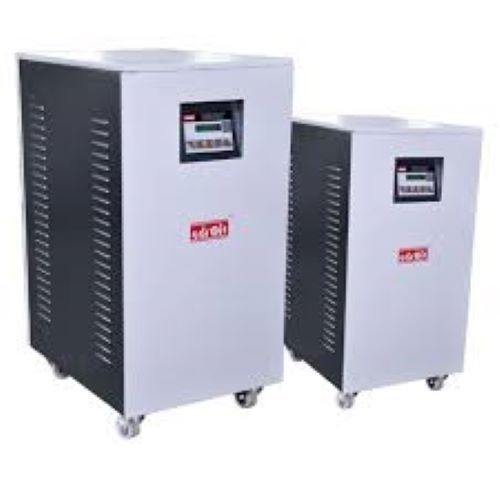 Static Voltage Stabilizer - 1KVA to 100KVA | Air Cooled, Oil Cooled, 90-95% Efficiency, 230/415V Input and Output Voltage, 50Hz Frequency, 3 Phase, 2-5 Year Warranty, Under and Over Voltage Protection