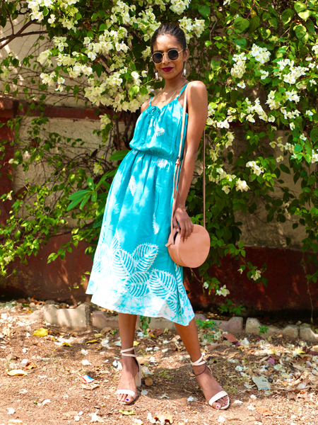 Batik Strap Dress With Embroidery Around Batik Motifs