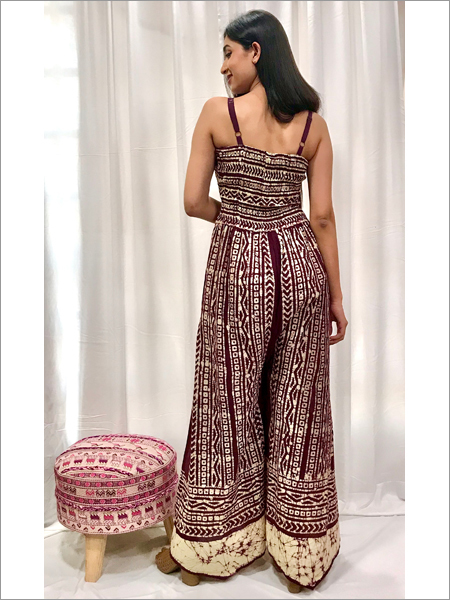 Batik Smocked Jumpsuit