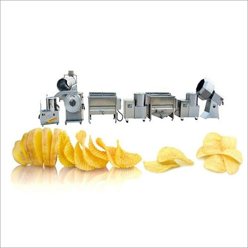 Potato Chips Processing Machine - Stainless Steel, 440 Volt, Silver | High Automation, Low Oil Usage, Recycling Mechanism