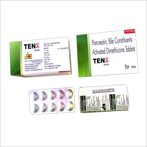 पैनक्रिएटिन बाइल कॉन्स्टिट्यूएंट्स एक्टिवेटेड डाइमेथिकोन टैबलेट सामान्य दवाएं