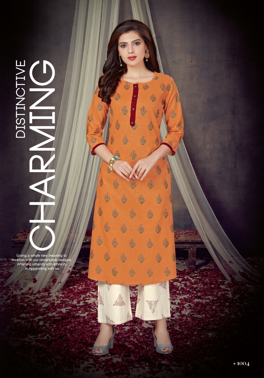 Washable Candy Cotton With Heavy Foil Kurti With Plazzo