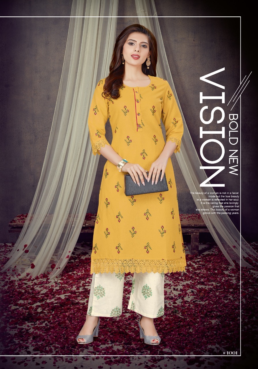 Washable Candy Cotton With Heavy Foil Kurti With Plazzo