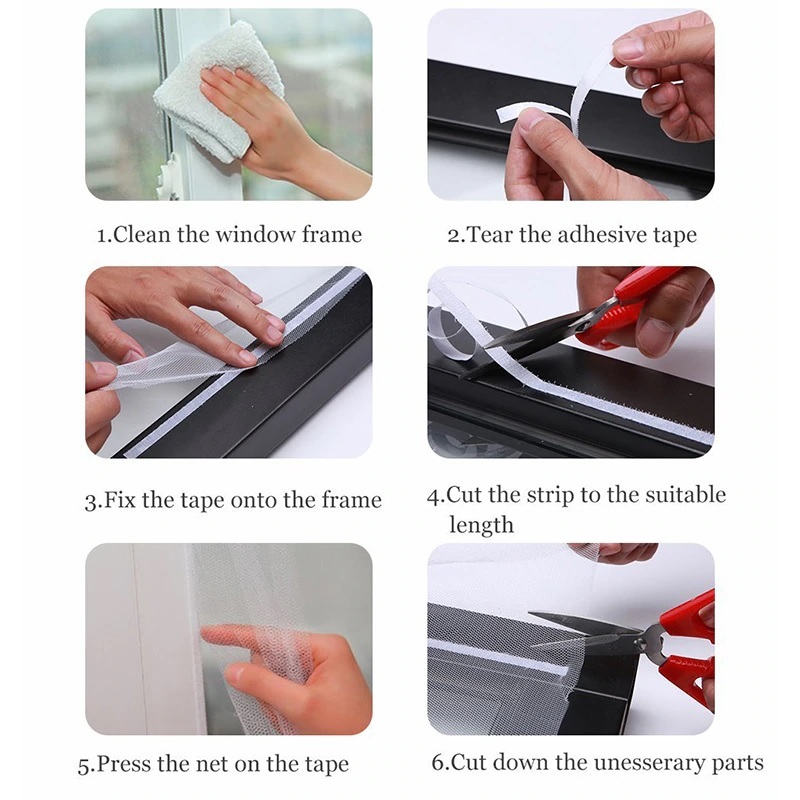 Diy Mosquito Mesh Net Curtain - Polyester Fiber, 150 X 130 Cm, White Shade | Lightweight, Easy To Install, Versatile Usage