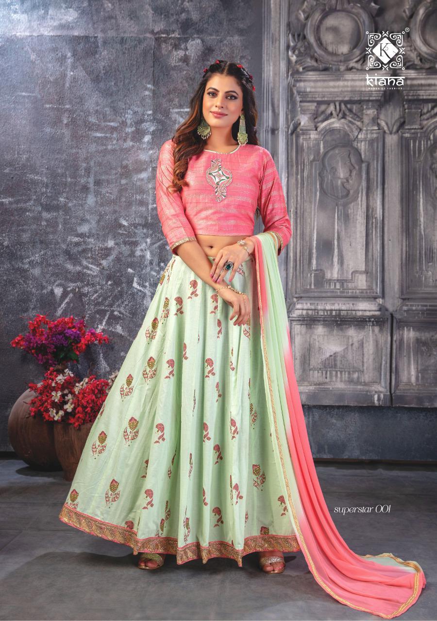 Superstar Ensemble - Chanderi Silk, Lurex Silk, Cotton & Naznin | Traditional Handworked Skirt Plazzo, Crop Top, Skirt & Dupatta, Sizes M To 3xl